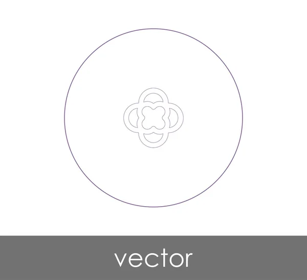 Icône Fleur Pour Conception Web Les Applications — Image vectorielle
