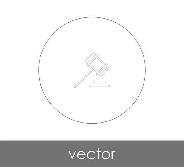 Hammer Symbol Für Webdesign Und Anwendungen — Stockvektor