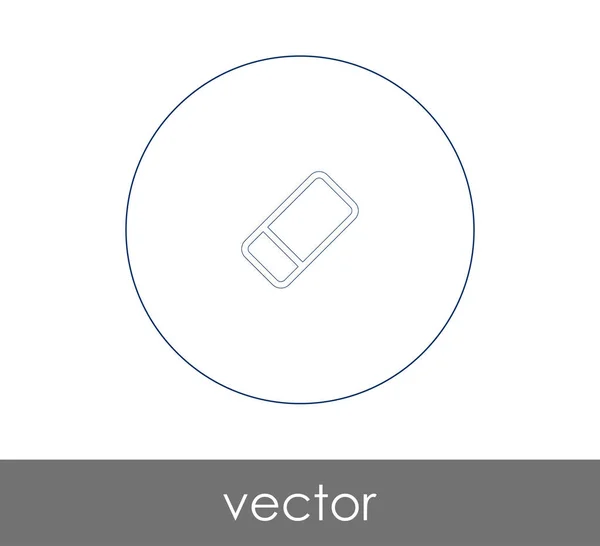 Vector Illustration Design Eraser Icon — Stock Vector