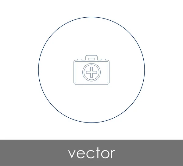 Illustration Vectorielle Conception Trousse Premiers Soins Icône — Image vectorielle