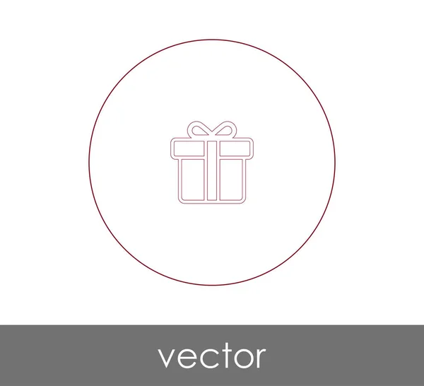 Icono Regalo Para Diseño Web Aplicaciones — Vector de stock