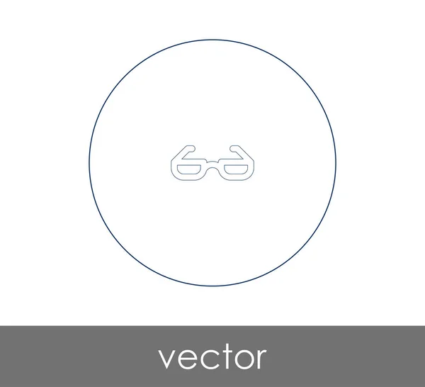 Gafas Signo Icono Vector Ilustración — Vector de stock