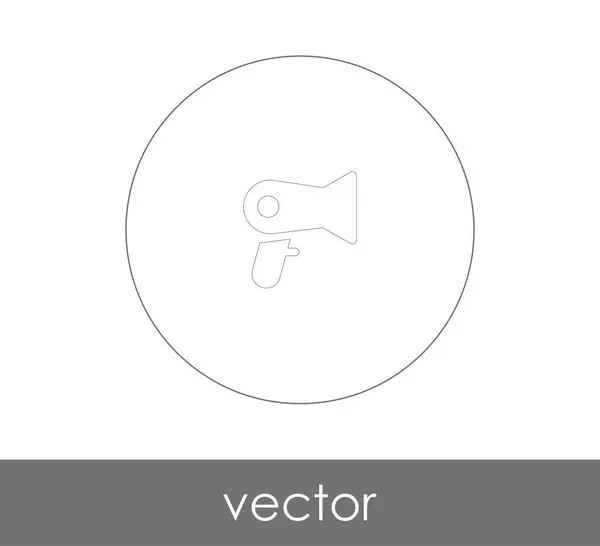 Secador de pelo icono plano — Vector de stock