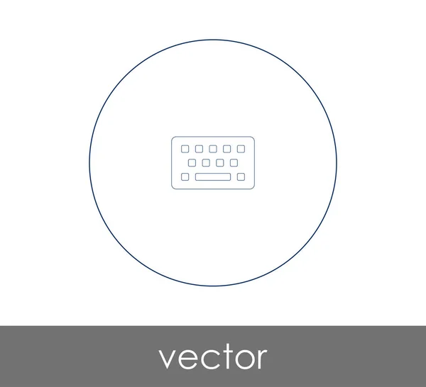 Desenho Ilustração Vetorial Ícone Teclado —  Vetores de Stock