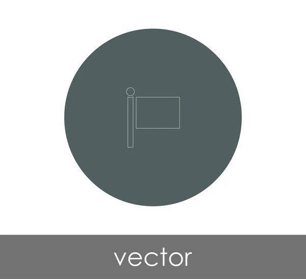 Zászló Ikonra Web Design Alkalmazások Vektor Illusztráció — Stock Vector