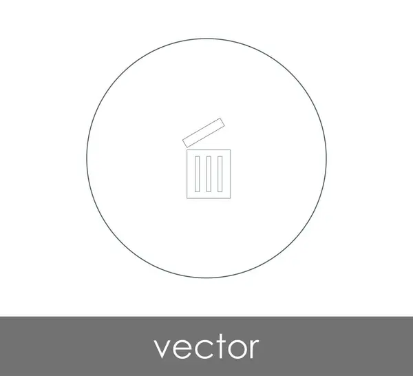Garbage Bin Icon Vector Illustration — Stock Vector