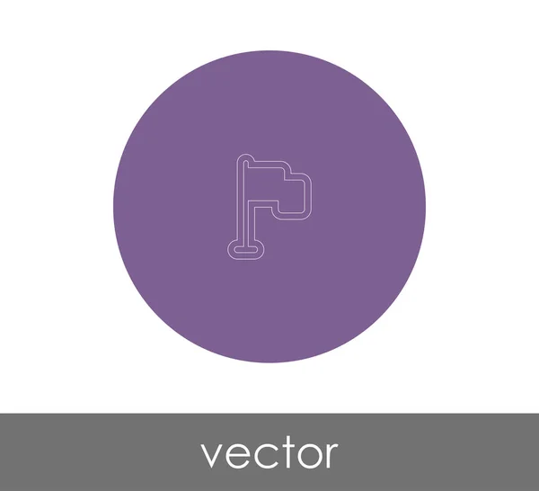 Icône Drapeau Pour Conception Web Les Applications Illustration Vectorielle — Image vectorielle