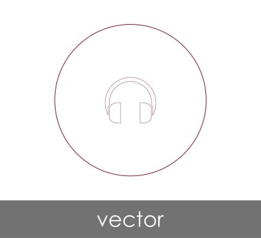 Çağrı Merkezi, ses kulaklık kutsal kişilerin resmi, vektör çizim için kulaklık simgesi