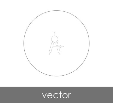 vektör çizim tasarım çizim pusula simgesini