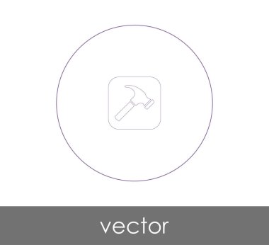 web tasarım ve uygulamalar için simge çekiç