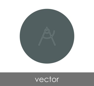 vektör çizim tasarım çizim pusula simgesini