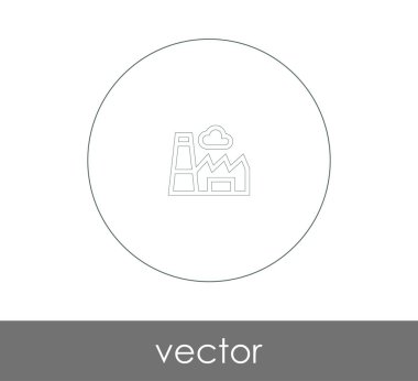 web tasarım ve uygulamalar için fabrika simge vektör çizim