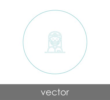 Doktor simgesi, logo, vektör çizim 