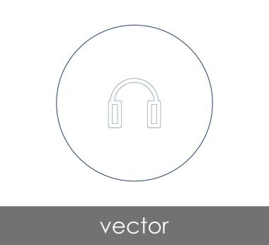 Kulaklık simgesinin vektör illüstrasyonu