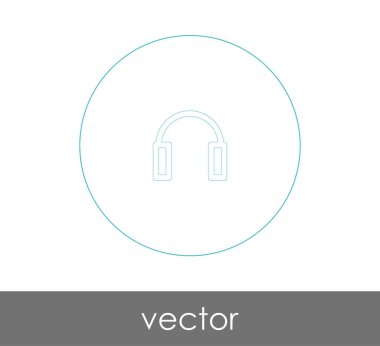 Çağrı Merkezi, ses kulaklık kutsal kişilerin resmi, vektör çizim için kulaklık simgesi