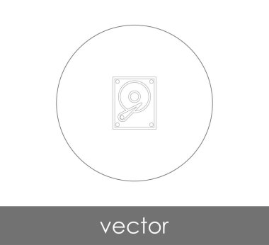 vektör çizim tasarım sabit disk simgesi