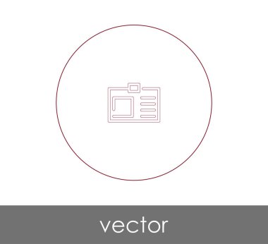 web tasarım ve uygulamalar için kimlik kartı simge