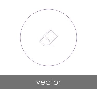 silgi simgesi vektör illüstrasyonu 