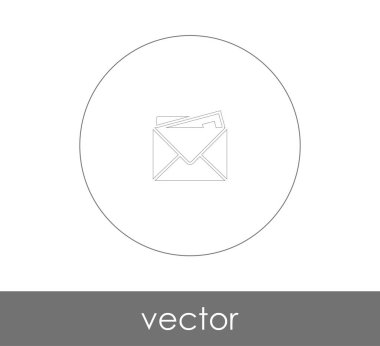 zarf simgesi vektör illüstrasyonu