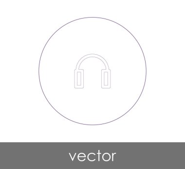 Çağrı Merkezi, ses kulaklık kutsal kişilerin resmi, vektör çizim için kulaklık simgesi