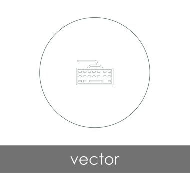 Klavye simgesi vektör illüstrasyonu