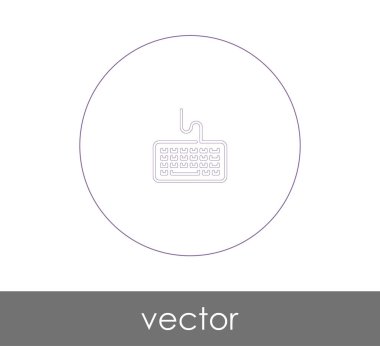 klavye simgesini vektör çizim, logo