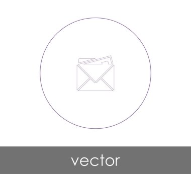 zarf simgesi vektör illüstrasyonu