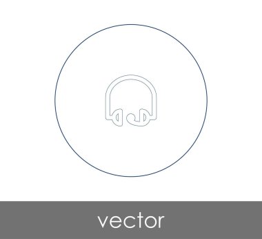 Kulaklık simgesinin vektör illüstrasyonu
