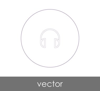 Çağrı Merkezi, ses kulaklık kutsal kişilerin resmi, vektör çizim için kulaklık simgesi