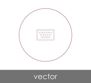 Klavye simgesi vektör illüstrasyonu