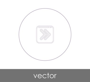 web tasarım ve uygulamaları, vektör çizim için hızlı ileri simgesi 