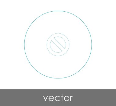 web tasarım ve uygulamaları, vektör illüstrasyon işareti simgesi yasak 