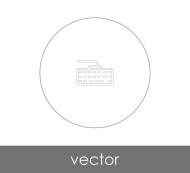 Klavye simgesi vektör illüstrasyonu