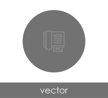 Faks makinesi simgesi web tasarım ve uygulamaları, vektör çizim için 