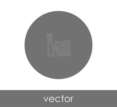 web tasarım ve uygulamalar için fabrika simge vektör çizim