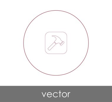 web tasarım ve uygulamalar için simge çekiç