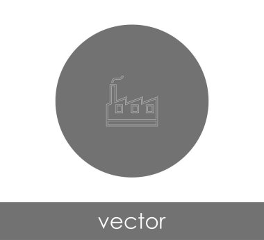 Fabrika simgesi, sınaî-vektör çizim 