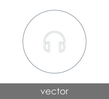 Kulaklık simgesinin vektör illüstrasyonu