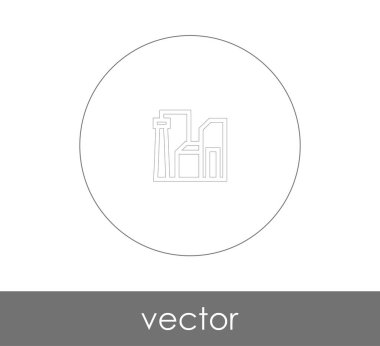 web tasarım ve uygulamalar için fabrika simge vektör çizim