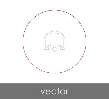 Çağrı Merkezi, ses kulaklık kutsal kişilerin resmi, vektör çizim için kulaklık simgesi
