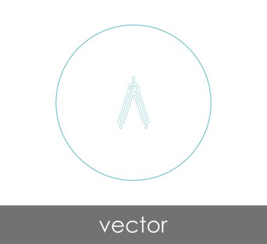 vektör çizim tasarım çizim pusula simgesini