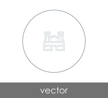 Fabrika simgesi, sınaî-vektör çizim 