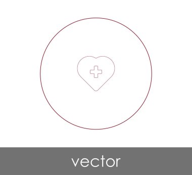 kalp ağı simgesi, vektör illüstrasyonu