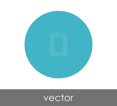 Resim Çerçevesi simgesi web tasarım ve uygulamaları, vektör çizim için 