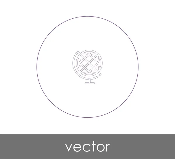 Ikona zeměkoule webové — Stockový vektor