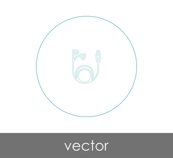 Kopfhörer flach Symbol — Stockvektor