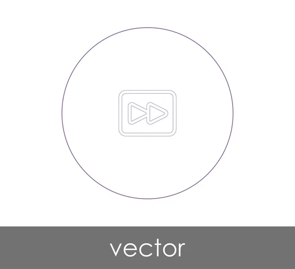 Icono Avance Rápido Para Diseño Web Aplicaciones Ilustración Vectorial — Vector de stock