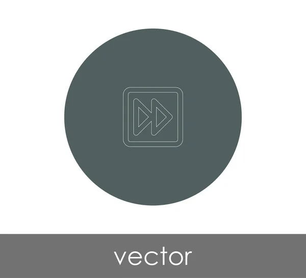 Fast Forward Symbol Für Webdesign Und Anwendungen Vektorillustration — Stockvektor