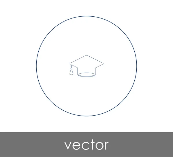 Graduation Cap Icon Vector Illustration Web Design Application — Stock Vector