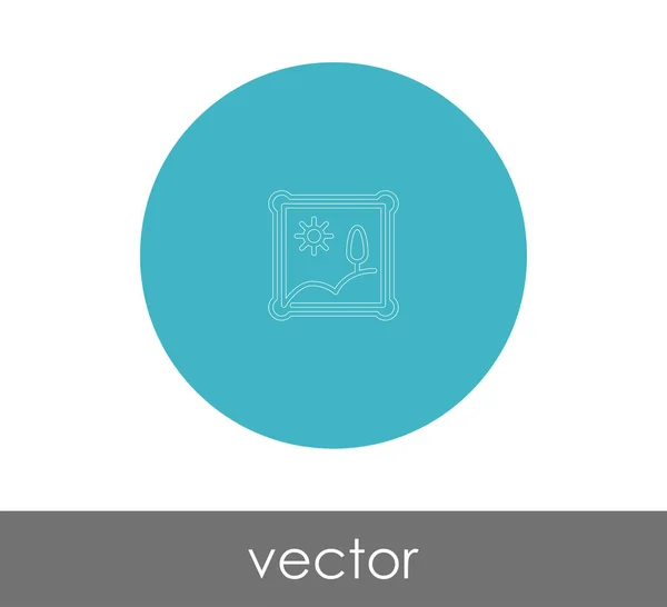 Ícone Quadro Imagem Para Web Design Aplicações Ilustração Vetorial — Vetor de Stock